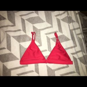 red unbranded bikini top